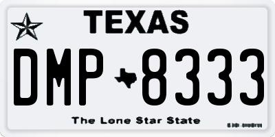 TX license plate DMP8333