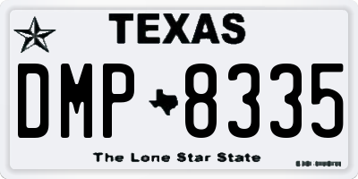 TX license plate DMP8335