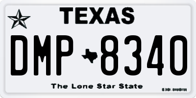 TX license plate DMP8340