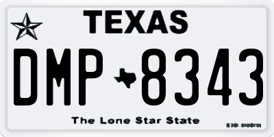 TX license plate DMP8343