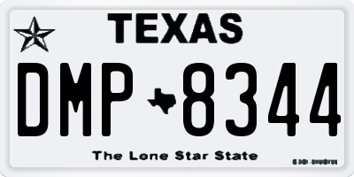TX license plate DMP8344