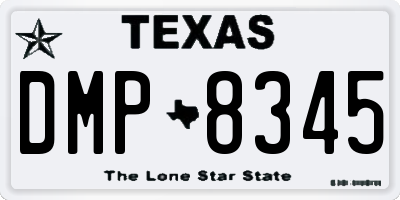 TX license plate DMP8345