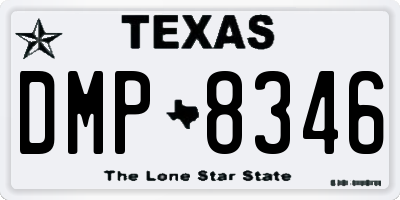 TX license plate DMP8346