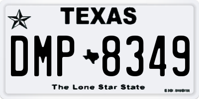 TX license plate DMP8349