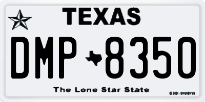 TX license plate DMP8350