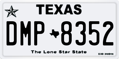 TX license plate DMP8352