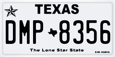 TX license plate DMP8356