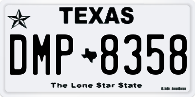 TX license plate DMP8358