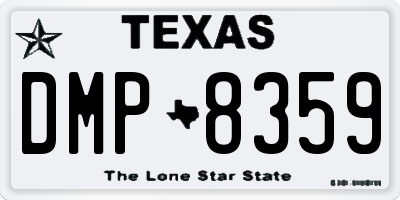 TX license plate DMP8359
