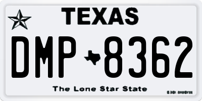 TX license plate DMP8362