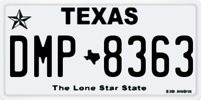 TX license plate DMP8363