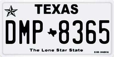 TX license plate DMP8365