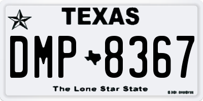 TX license plate DMP8367