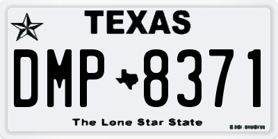 TX license plate DMP8371