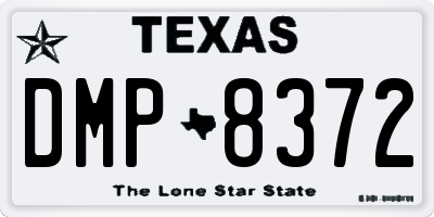 TX license plate DMP8372