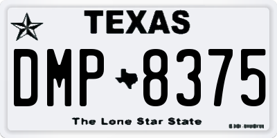TX license plate DMP8375