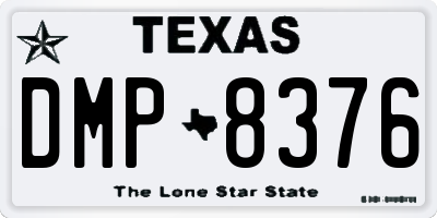 TX license plate DMP8376