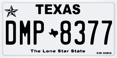 TX license plate DMP8377