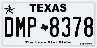 TX license plate DMP8378