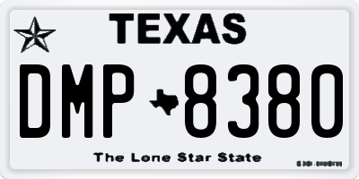 TX license plate DMP8380