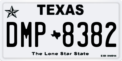 TX license plate DMP8382