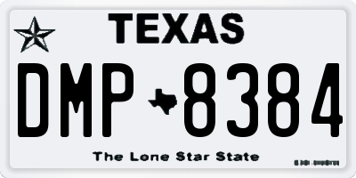 TX license plate DMP8384