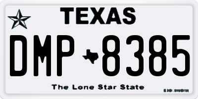 TX license plate DMP8385