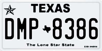 TX license plate DMP8386