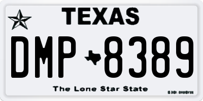 TX license plate DMP8389