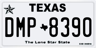TX license plate DMP8390