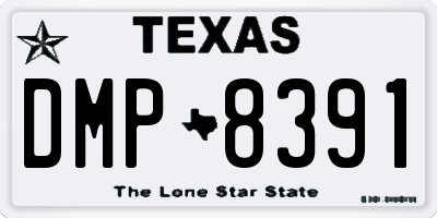 TX license plate DMP8391