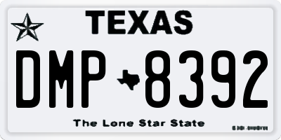 TX license plate DMP8392