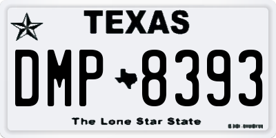 TX license plate DMP8393