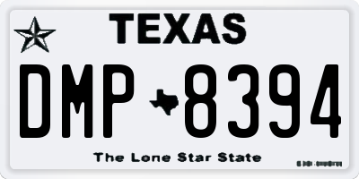TX license plate DMP8394