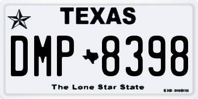 TX license plate DMP8398