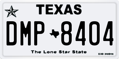TX license plate DMP8404