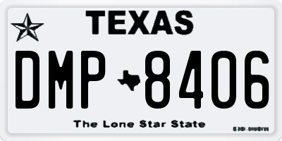 TX license plate DMP8406