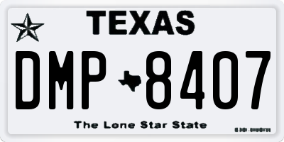 TX license plate DMP8407