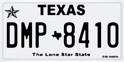 TX license plate DMP8410