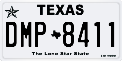 TX license plate DMP8411