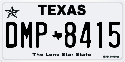 TX license plate DMP8415