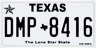 TX license plate DMP8416