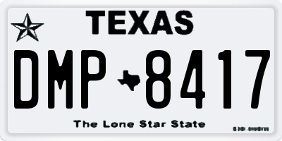 TX license plate DMP8417