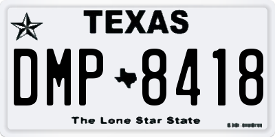 TX license plate DMP8418