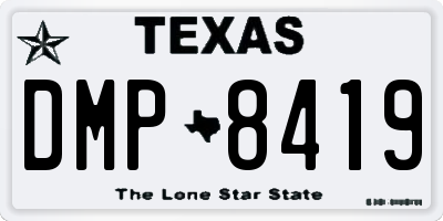 TX license plate DMP8419