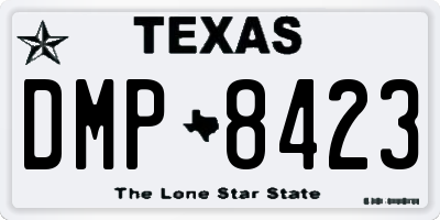 TX license plate DMP8423