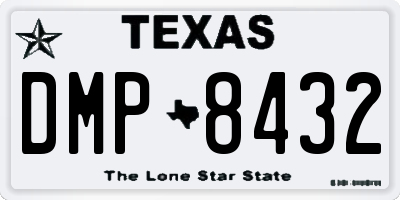 TX license plate DMP8432