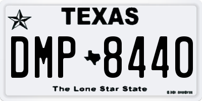 TX license plate DMP8440