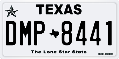 TX license plate DMP8441