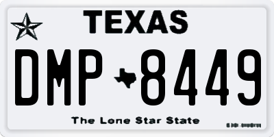 TX license plate DMP8449